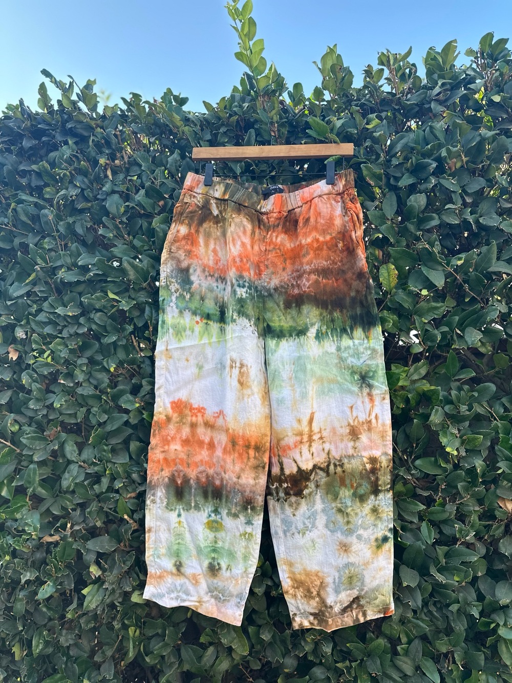 Quince Multicolor Tie-Dye linen pants